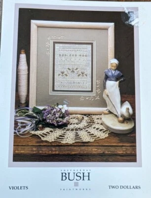 Shepherds Bush 'Violets' Counted Cross Stitch Leaflet - Used - Image 1 of 4