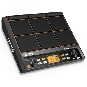 PD705 Almohadilla de Percusión 9 Disparadores Multipad Mesa Tambor Eléctrico USB MIDI