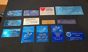 Mercedes Benz MBCA TEQUILA ROSE RALLY DASH PLAQUE COLLECTION 1980-1999 LOT OF 13 - Picture 1 of 18