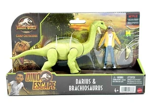 Jurassic World DINO ESCAPE DARIUS & BRACHIOSAURUS Dinosaur & Figure NEW - Picture 1 of 2