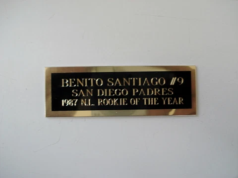 Benito Santiago Baseball Card Plaque Nameplate San Diego Padres 1" X 3" Cover