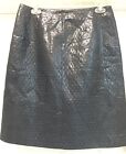 Pollini  Blue Knee-Length Shiny Skirt Sz  It 42 Us 6