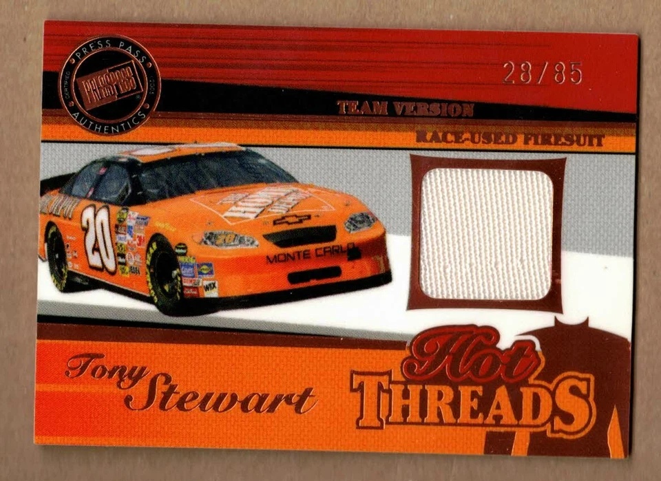 2005 PRESS PASS PREMIUM HOT THREADS CARS #HTT5 TONY STEWART #28/85 - Image 1 of 1