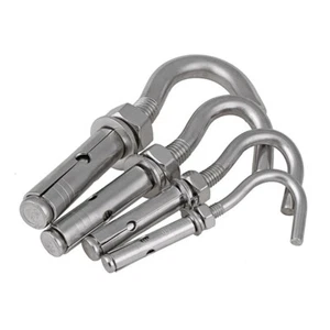 M6 M8 M10 M12 Open Hook Eye Heavy Duty Masonry Bolt Shield Anchor Fixings - Picture 1 of 5