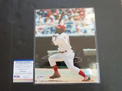 JIMMY ROLLINS PHILA PHILLIES SIGNED 8X10 COLOR  PHOTO PSA CERTIFIED AJ97841 - Image 1 of 4