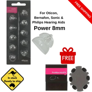 COMBO- OTICON miniFit Power 8mm domes & ProWax miniFit Filters ( 1 Pack Each) - Picture 1 of 5