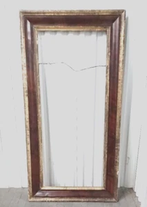 Large Antique Empire/Victroian Frame Crotch Mahogany and Gilt for Mirror or Art - Picture 1 of 4