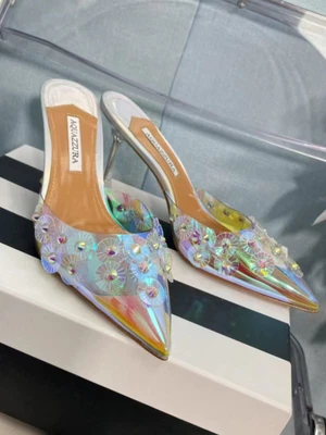 AQ High-heeled sandals with pointed head slippers - Image 1 of 4