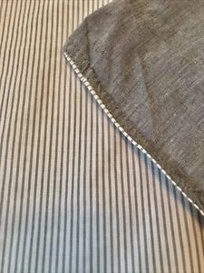 Ikea BLAVINDA King Duvet Cover Gray Solid/Striped -102”x 86” Zip Closure - Picture 1 of 7