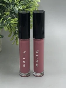 2x Mally Time To Shine Lip Gloss MAD FOR MAUVE 0.13 oz Full Size New Without Box - Picture 1 of 4