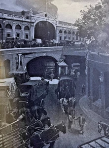 1910 Antiguo Londres Inglaterra Ludgate Hill Liverpool Street Estación Cuenca del Támesis - Imagen 1 de 7