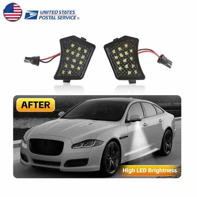 pair Under Side Mirror Puddle Lights For Jaguar XJ-Type 2010-2019 XF 2019-2021 - Изображение 1 из 4