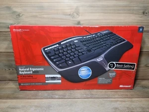 SEALED, Microsoft Natural Ergonomic 4000 (B2M-00012) Wired Keyboard, NEW! - Picture 1 of 7