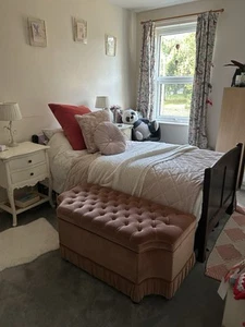 Excellent Single Bed, Solid Wood Headboard, Metal Sprung Base, Very Comfortable - Picture 1 of 7