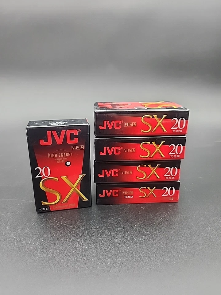 全新! 批量 5 件 密封 JVC VHS-C TC-20 SX 紧凑型 VHS 摄像机录像机磁带 — 第 1/1 张图片