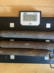 3 antike Vintage Fensterflügel Gewichte Gusseisen 3x 6lbs 13" 18lbs - Bild 1 von 6