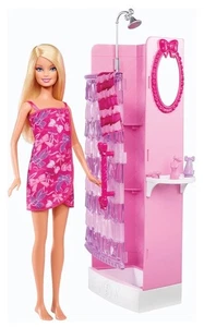 Barbie Glam Doccia Playset - Include Accessori per Bambola, Doccia e Bagno - Foto 1 di 4