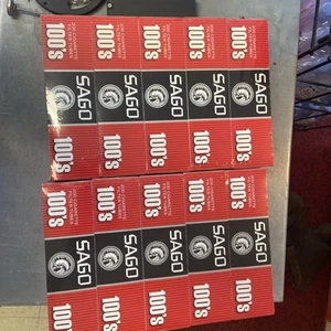 SAGO Red Cigarette Tubes 100'S 10 Boxes, 200 Tubes Per Box=2000 Tubes Free Ship - Picture 1 of 5