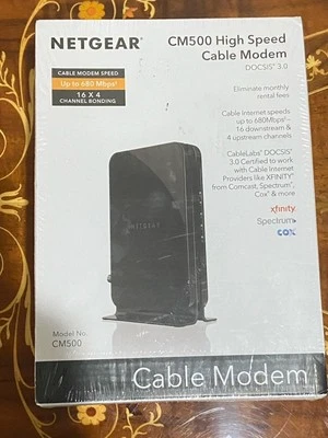 Netgear CM500 High Speed Cable Modem DOCSIS 3.0 Xfinity Cox Spectrum Comcast Nib - Image 1 of 4