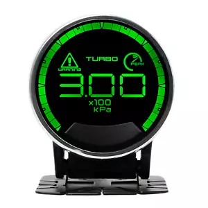 60mm Universal A2 Lcd Digital 7 Color Turbo Boost Gauge Meter W/Sensor -1~3.0Kpa - Picture 1 of 11