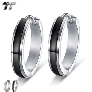 Quality TT Stainless Steel Hoop Earrings Extra Large (EH34) NEW - Picture 1 of 3