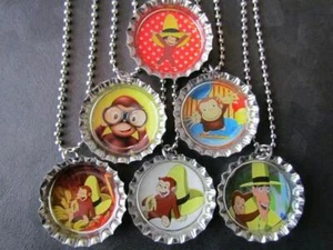 Favores de fiesta para niños / Collares temáticos Curious George / Paquete de 6 / Mono - Imagen 1 de 1