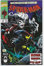 SPIDERMAN 10 NM 1991 WOLVERINE TODD McFARLANE AMAZING 1990 SERIES LB5