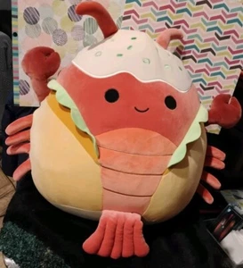 Nuevo con etiquetas Squishmallows 20 pulgadas Lorono The Red Lobster Navidad 2024 rollo de langosta - Imagen 1 de 6