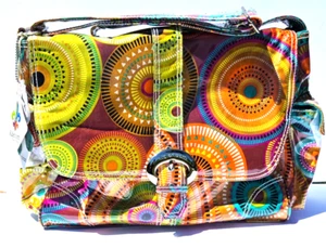 Kalencom Multi-Colored laminated Diaper Tote Beach bag NEW/with tag never used - Picture 1 of 15