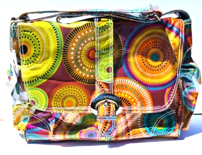 Kalencom Multi-Colored laminated Diaper Tote Beach bag NEW/with tag never used - Image 1 of 4