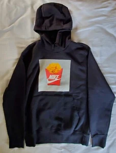 Men's Nike Sportswear Waffle Fries Pullover Hoodie Black DM2274-010 Sz S or XXL - Picture 1 of 2