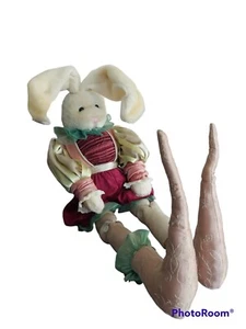 Mark Roberts Large Sitting Jester Rabbit Bunny Soft Figurine Easter Spring 24" - Picture 1 of 17