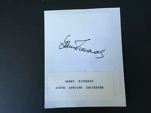 BARRY RICHARDS / BOB TAYLOR - LEYENDAS DEL CRICKET - EXCELENTE PÁGINA DE ÁLBUM FIRMADA - Imagen 1 de 2