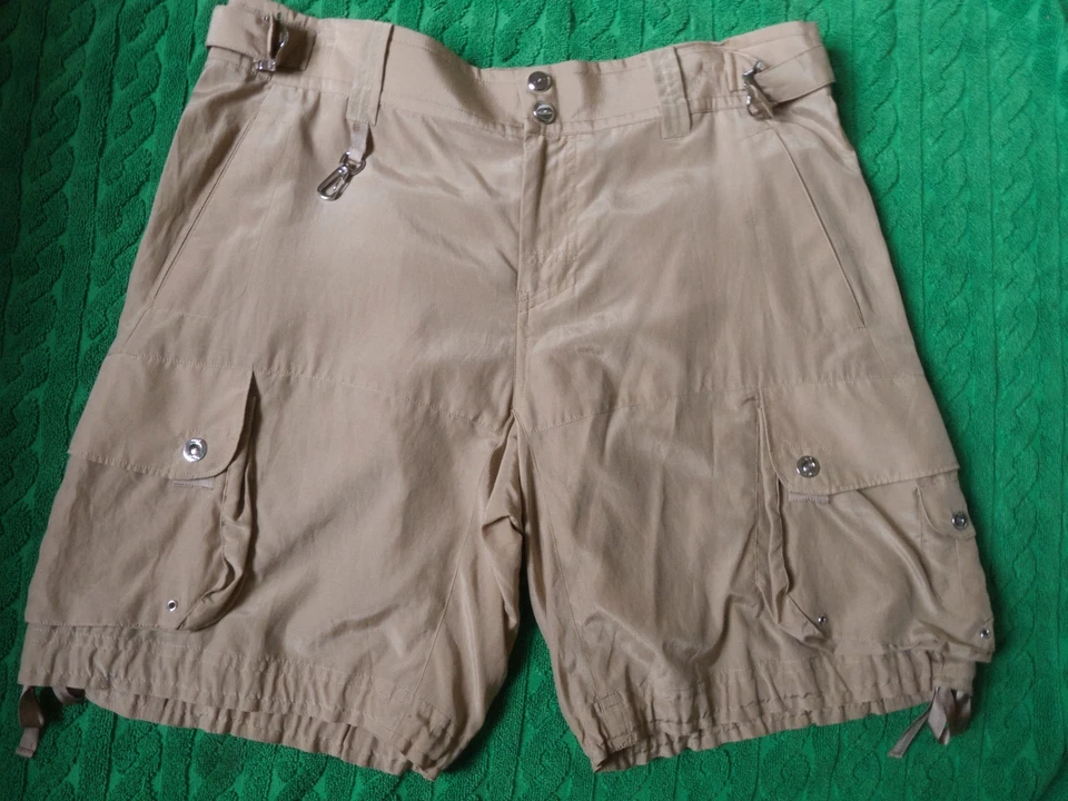 Pantalones Cortos Carga Ralph Lauren Etiqueta Negra Talla 10 Seda/Algodón Nuevos con Etiquetas Foto 1 de 4