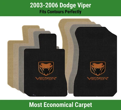 Alfombrillas delanteras Lloyd Velourtex para Dodge Viper '03-06 con Copper Viper Snake con SRT-10 Foto 1 de 4