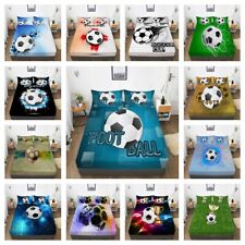 Bed Decor Bed Fitted Sheet 3D Football Pattern S/KS/D/Q/K with Pillowcase Gift