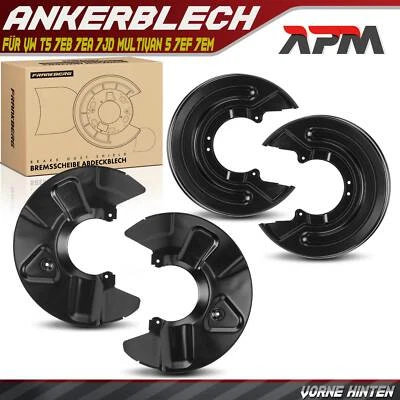 4x Ankerblech Bremsscheibe Vorne Hinten für VW T5 7EB 7EA 7JD Multivan 5 7EF 7EM