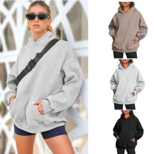 Women Hoodies Women's Sweatshirts Crewneck Long Sleeve Oversized Sweatshirt 2024 - Picture 1 of 13