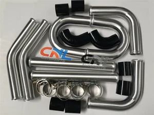3" 76MM UNIVERSAL BLACK T-Clamp Kits 16PCS ALUMINIUM TURBO INTERCOOLER PIPE KIT - Afbeelding 1 van 6