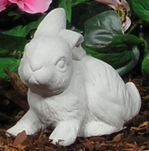 1910 Cotton Tail Hops Baby Bunny Rabbit Down Latex Fiberglass Mold Concrete - Picture 1 of 7