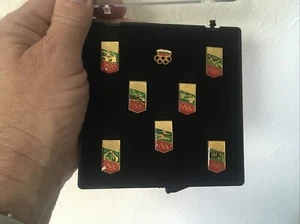 1988 Seoul Olympic NOC Bulgaria Delegation Set of 8 Pin Badges Set - Bild 1 von 6