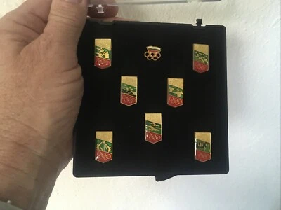 1988 Seoul Olympic NOC Bulgaria Delegation Set of 8 Pin Badges Set - Image 1 of 4