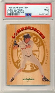 JOSE CANSECO 1995 LEAF LIMITED LUMBERJACKS #12 CARD #D /5000 MINT PSA 9 - Picture 1 of 2