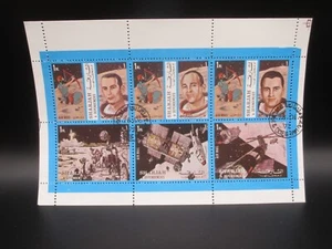 Apollo 13 + 14 Astronauten Weltraum Space Briefmarken Sharjah - Bild 1 von 1