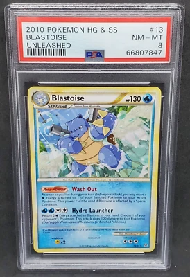 Pokemon PSA 8 NM-MT Blastoise 13/95 HS Unleashed Non-Holo Rare 2010 S#7847 - Image 1 of 4
