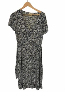 Nine West Women's V Neck Dress - Size Medium Blue / White - Picture 1 of 8