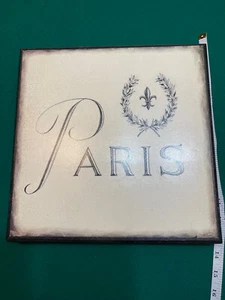 Paris Neuheit Kunst Schild 11x11" EUC Fleur De Lis Fleur De Lis Dekor NEU - Bild 1 von 4