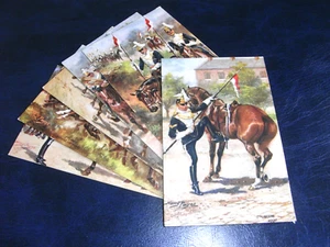 ORIGINAL SET OF SIX H. PAYNE SIGNED TUCK MILITARY POSTCARDS - 17TH LANCERS,8637. - Picture 1 of 5