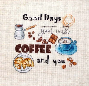 Kit de punto de cruz contado LetiStitch Coffee Time Leti927 - Imagen 1 de 8