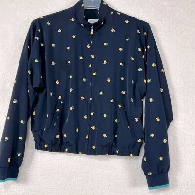 Vtg TAIL navy blue tennis ball print lightweight jacket, size medium preppy - Image 1 of 4